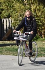 MALIN AKERMAN Out Riding a Bike in Los Feliz 01/09/2021