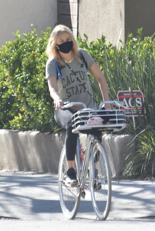 MALIN AKERMAN Out Riding a Bike in Los Feliz 01/09/2021