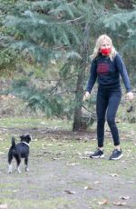 MALIN AKERMAN Out with Her Dogs at a Park in Los Feliz 01/30/2021