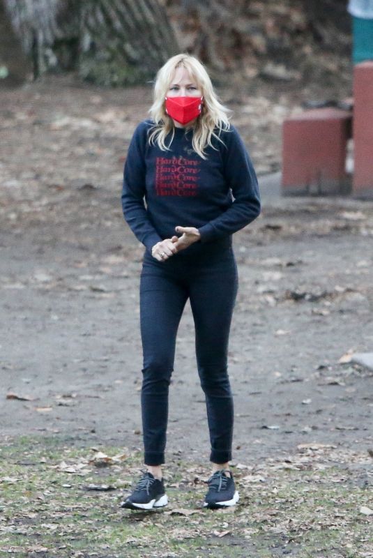 MALIN AKERMAN Out with Her Dogs at a Park in Los Feliz 01/30/2021