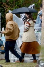 MANDY MOORE on the Set of This Is Us in Los Angeles 01/25/2021