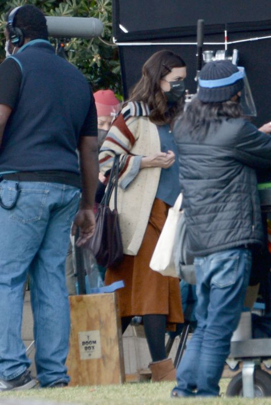 MANDY MOORE on the Set of This Is Us in Los Angeles 01/25/2021