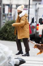MARGARITA LEVIEVA Out with Her Dog in New York 01/05/2021