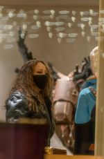 MARIAH CAREY Shopping at Louis Vuitton Store in Aspen 01/09/2021