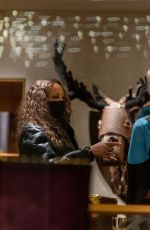 MARIAH CAREY Shopping at Louis Vuitton Store in Aspen 01/09/2021