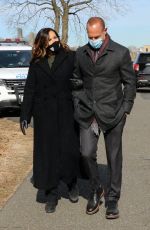 MARISKA HARGITAY on the Set of Law and Order: Organized Crimes in Brooklyn 01/25/2021