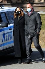 MARISKA HARGITAY on the Set of Law and Order: Organized Crimes in Brooklyn 01/25/2021