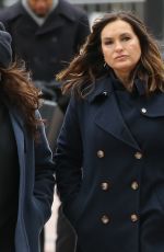 MARISKA HARGITAY on the Set of Law and Order: Organized Crimes in Brooklyn 01/26/2021