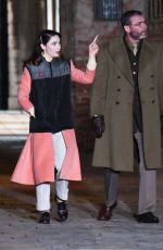 MATILDA DE ANGELIS and Liev Schreiber on the Set of Across The River And Into The Trees in Venice 01/18/2021