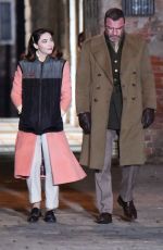MATILDA DE ANGELIS and Liev Schreiber on the Set of Across The River And Into The Trees in Venice 01/18/2021