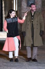 MATILDA DE ANGELIS and Liev Schreiber on the Set of Across The River And Into The Trees in Venice 01/18/2021