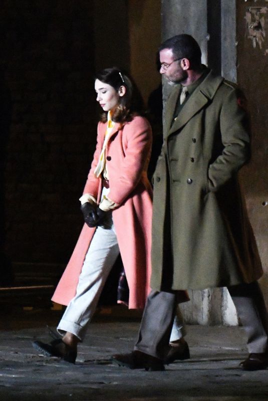 MATILDA DE ANGELIS and Liev Schreiber on the Set of Across The River And Into The Trees in Venice 01/18/2021