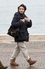 MATILDA DE ANGELIS Arrives on the Set of Across The River And Into The Trees in Venice 01/20/2021