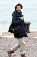 MATILDA DE ANGELIS Arrives on the Set of Across The River And Into The Trees in Venice 01/20/2021