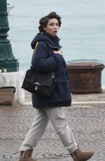 MATILDA DE ANGELIS Arrives on the Set of Across The River And Into The Trees in Venice 01/20/2021