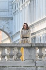 MATILDA DE ANGELIS on the Set of Across The River And Into The Trees in Venice 01/19/2021