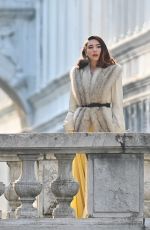 MATILDA DE ANGELIS on the Set of Across The River And Into The Trees in Venice 01/19/2021