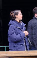 MATILDA DE ANGELIS on the Set of Across The River And Into The Trees in Venice 01/25/2021