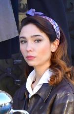 MATILDA DE ANGELIS on the Set of Across The River And Into The Trees in Venice 01/26/2021