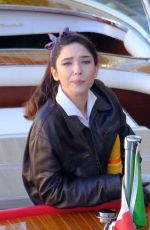 MATILDA DE ANGELIS on the Set of Across The River And Into The Trees in Venice 01/26/2021