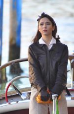 MATILDA DE ANGELIS on the Set of Across The River And Into The Trees in Venice 01/26/2021