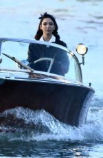 MATILDA DE ANGELIS on the Set of Across The River And Into The Trees in Venice 01/26/2021