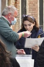 MATILDA DE ANGELIS on the Set of Across The River And Into The Trees in Venice 01/28/2021
