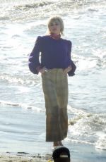 MILEY CYRUS Shooting a New Music Video at a Beach in Malibu 01/18/2021