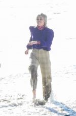 MILEY CYRUS Shooting a New Music Video at a Beach in Malibu 01/18/2021