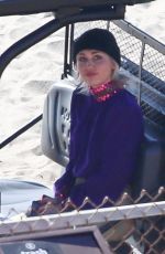 MILEY CYRUS Shooting a New Music Video at a Beach in Malibu 01/18/2021