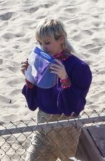 MILEY CYRUS Shooting a New Music Video at a Beach in Malibu 01/18/2021