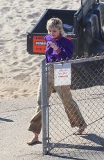 MILEY CYRUS Shooting a New Music Video at a Beach in Malibu 01/18/2021