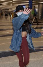 MIYA PONSETTO Arrives at LAX Airport in Los Angeles 01/10/2021