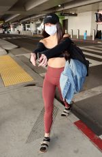 MIYA PONSETTO Arrives at LAX Airport in Los Angeles 01/10/2021