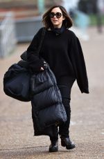 MYLEENE KLASS Arrives at Dancing on Ice Rehersal in London 01/15/2021