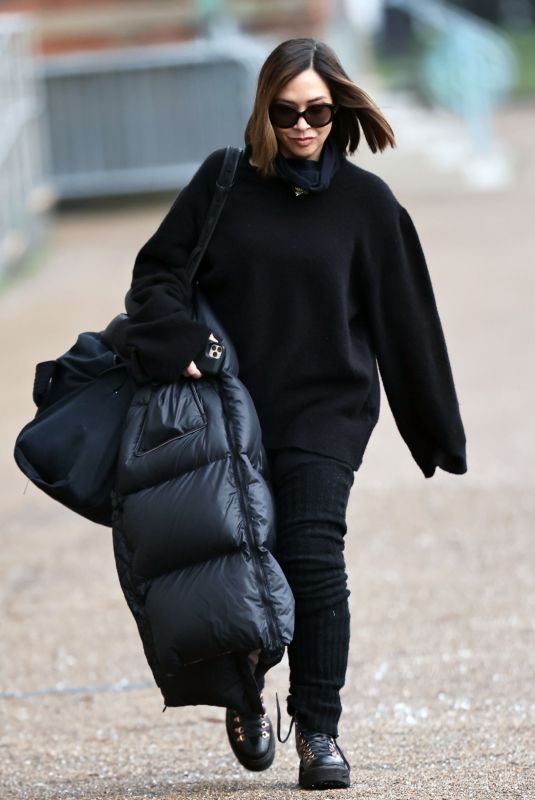 MYLEENE KLASS Arrives at Dancing on Ice Rehersal in London 01/15/2021