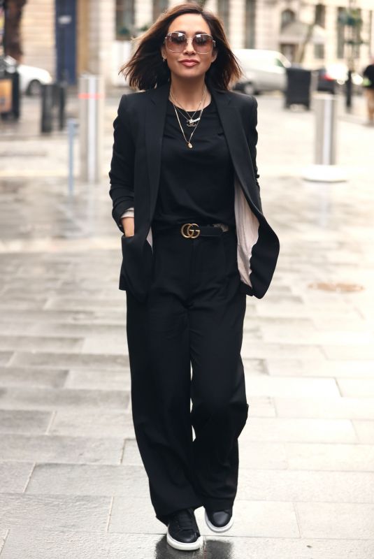 MYLEENE KLASS Arrives at Global Radio in London 01/28/2021