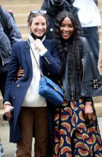 NAOMI CAMPBELL and CHRISTY TURLINGOTN Leaves Fendi Fashion Show in Paris 01/27/2021