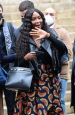 NAOMI CAMPBELL and CHRISTY TURLINGOTN Leaves Fendi Fashion Show in Paris 01/27/2021