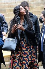NAOMI CAMPBELL and CHRISTY TURLINGOTN Leaves Fendi Fashion Show in Paris 01/27/2021
