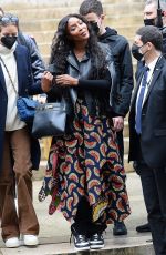 NAOMI CAMPBELL and CHRISTY TURLINGOTN Leaves Fendi Fashion Show in Paris 01/27/2021