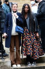 NAOMI CAMPBELL and CHRISTY TURLINGOTN Leaves Fendi Fashion Show in Paris 01/27/2021