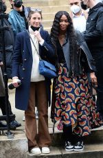 NAOMI CAMPBELL and CHRISTY TURLINGOTN Leaves Fendi Fashion Show in Paris 01/27/2021