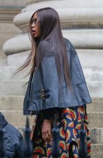 NAOMI CAMPBELL Arrives at Fendi Fashion Show in Paris 01/27/2021