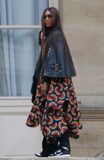 NAOMI CAMPBELL Arrives at Fendi Fashion Show in Paris 01/27/2021
