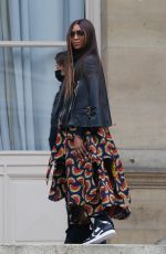 NAOMI CAMPBELL Arrives at Fendi Fashion Show in Paris 01/27/2021