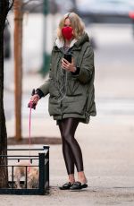NAOMI WATTS Out with Her Dog in New York 01/16/2021