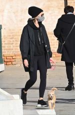 NAOMI WATTS Out with Her Dog in Venice 01/08/2021