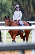 NATALIE PORTMAN at Horse Riding Lesson in Centennial Park in Sydney 01/28/2021
