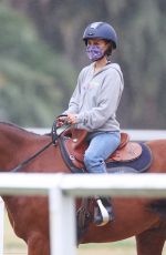 NATALIE PORTMAN at Horse Riding Lesson in Centennial Park in Sydney 01/28/2021